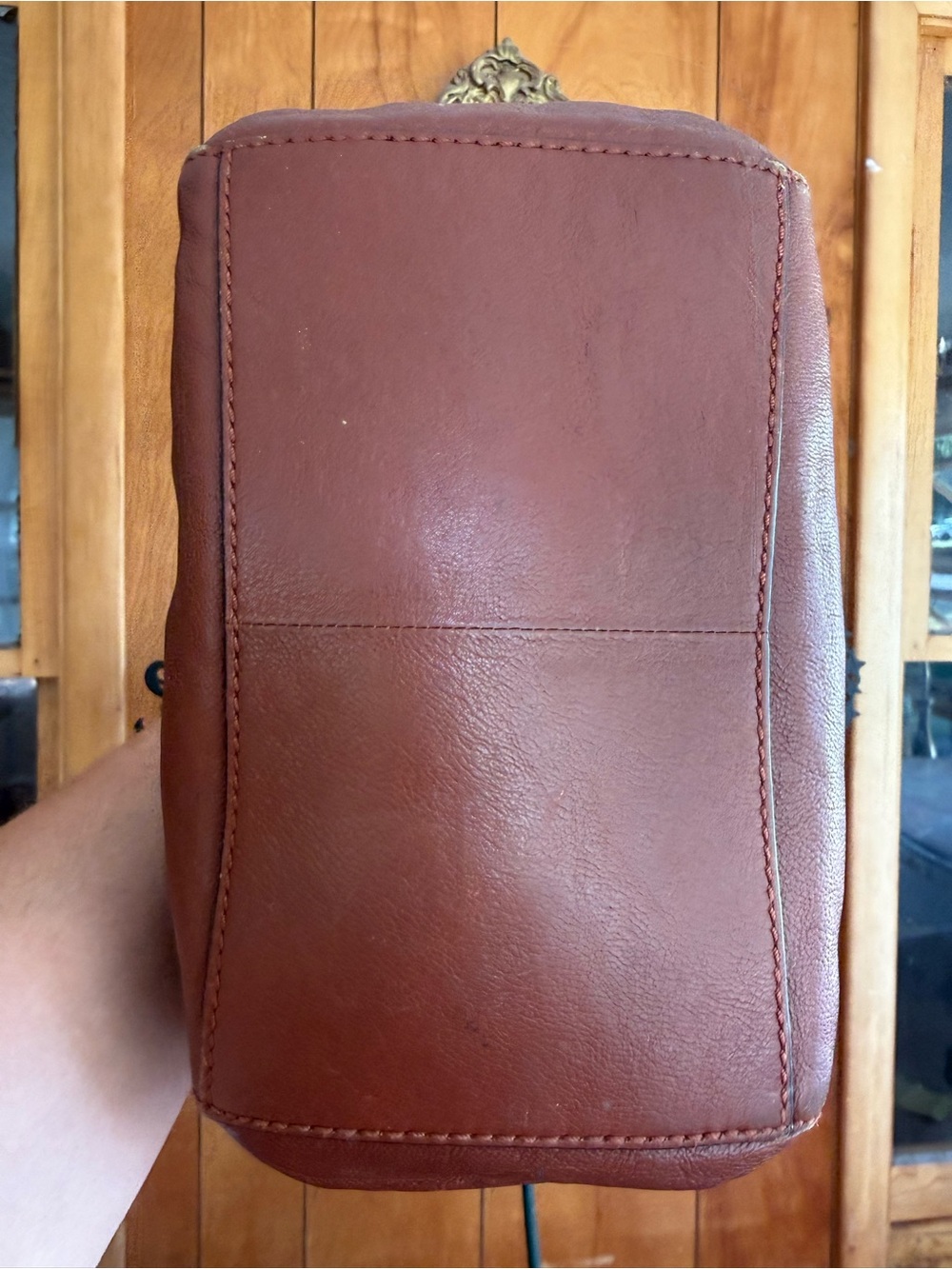 Frye Women's Cognac Brown Leather Purse Hobo Bag - Picture 5 of 16
